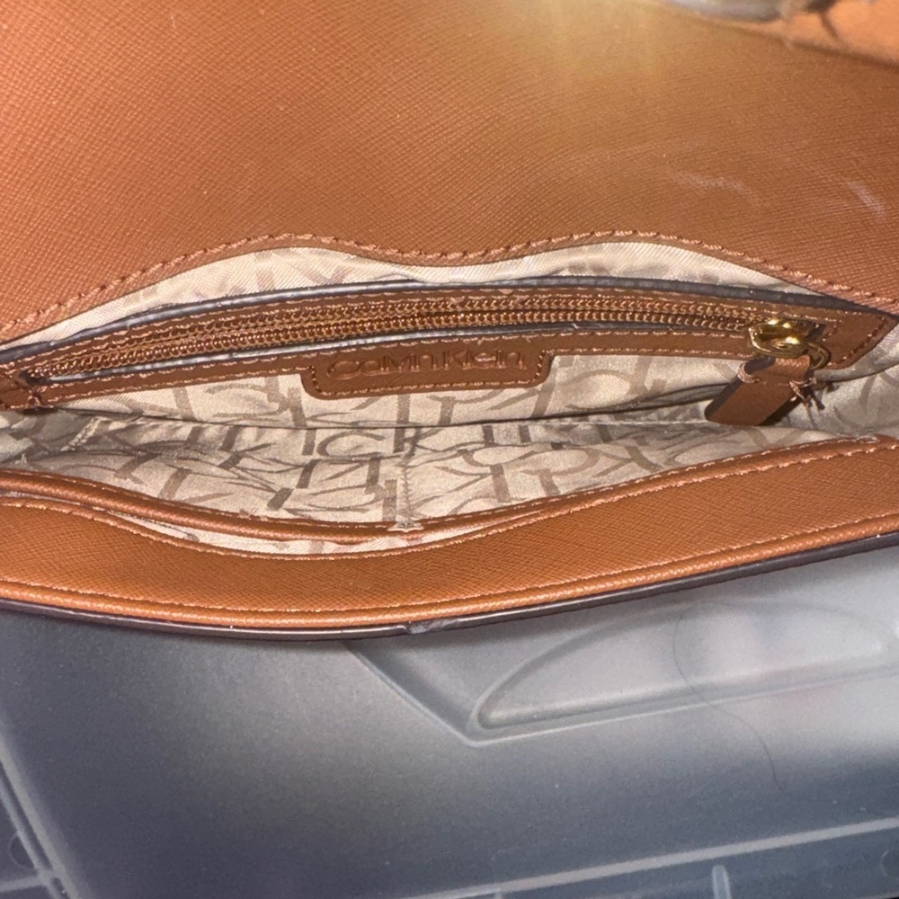Calvin Klein Black and Gold Monogram Clutch - Picture 12 of 13